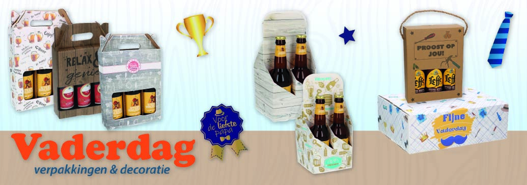 Vaderdag Verpakkingen bij Krabbendam Kadoverpakking. Specialist in kadoverpakkingen.